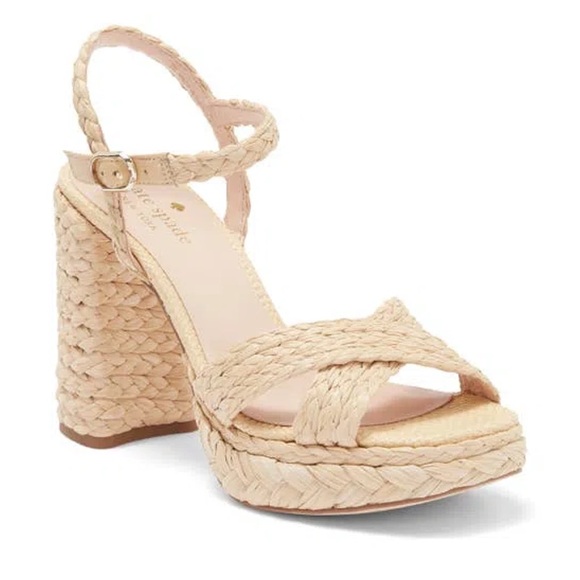 NEW Kate Spade Delia Platform Sandal in Natural